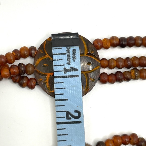 Bohemian Multi Strand Beaded Belt 53" - Picture 2 of 12